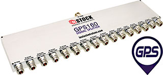 GPS, GLONASS, Galileo Passive Antenna Signal Splitter, N-Type, 16-Way
